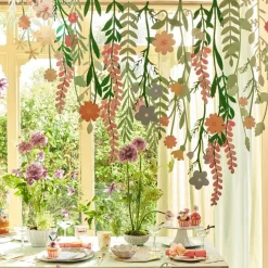 Colorful Wild Flower Garland Floral Banner