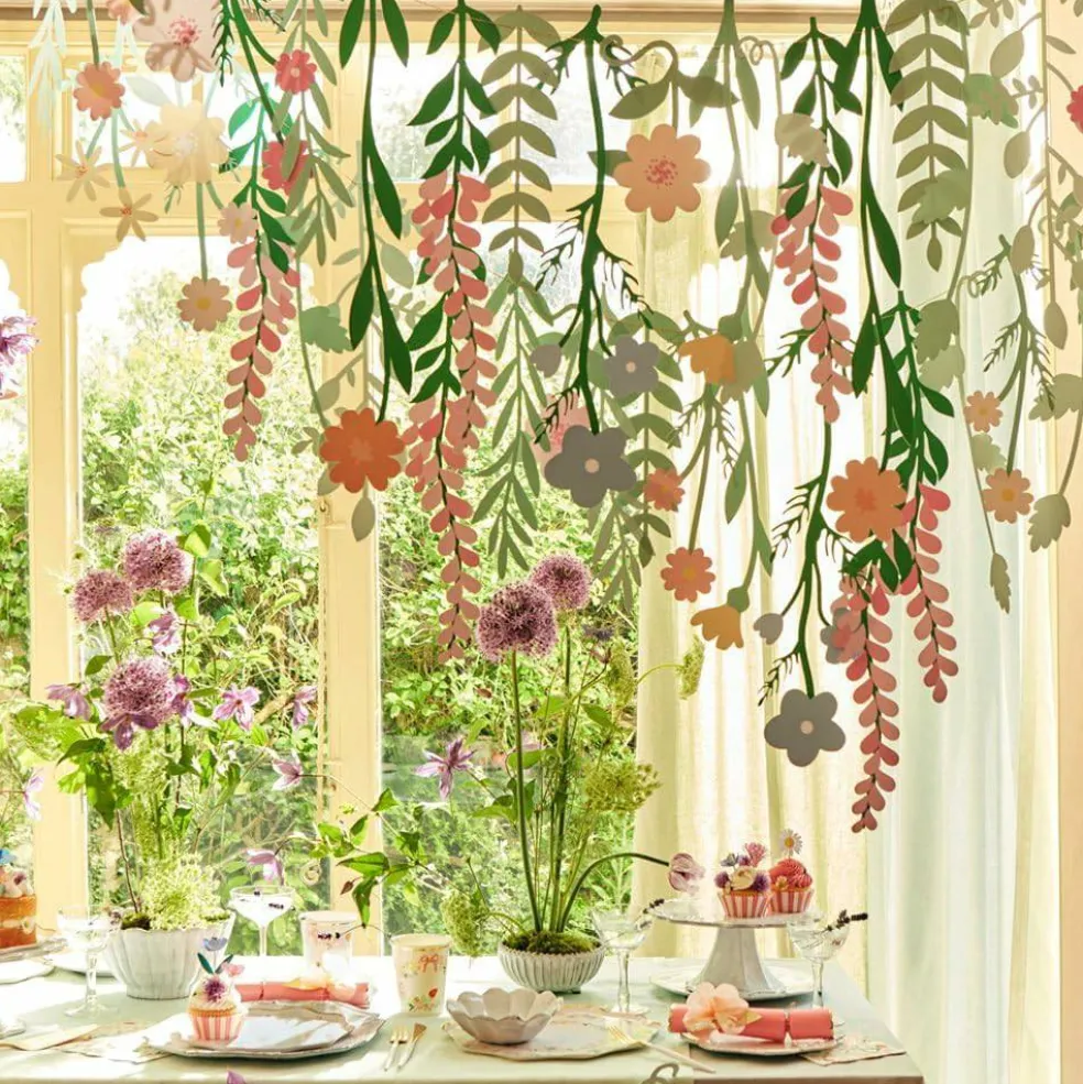 Colorful Wild Flower Garland Floral Banner
