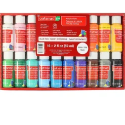 16 Color Matte Acrylic Paint Value Pack by Craft Smart®