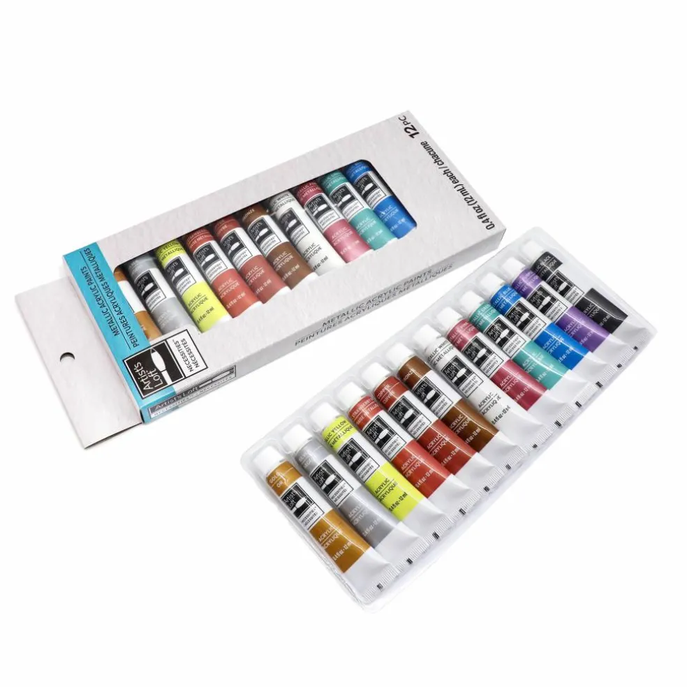 12 Color Metallic Acrylic Paint Set by Artist's Loft™ Necessities™