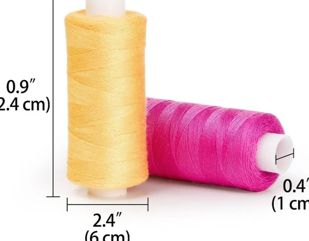60-Color Polyester Sewing Thread Set 400yd Spools All-Purpose