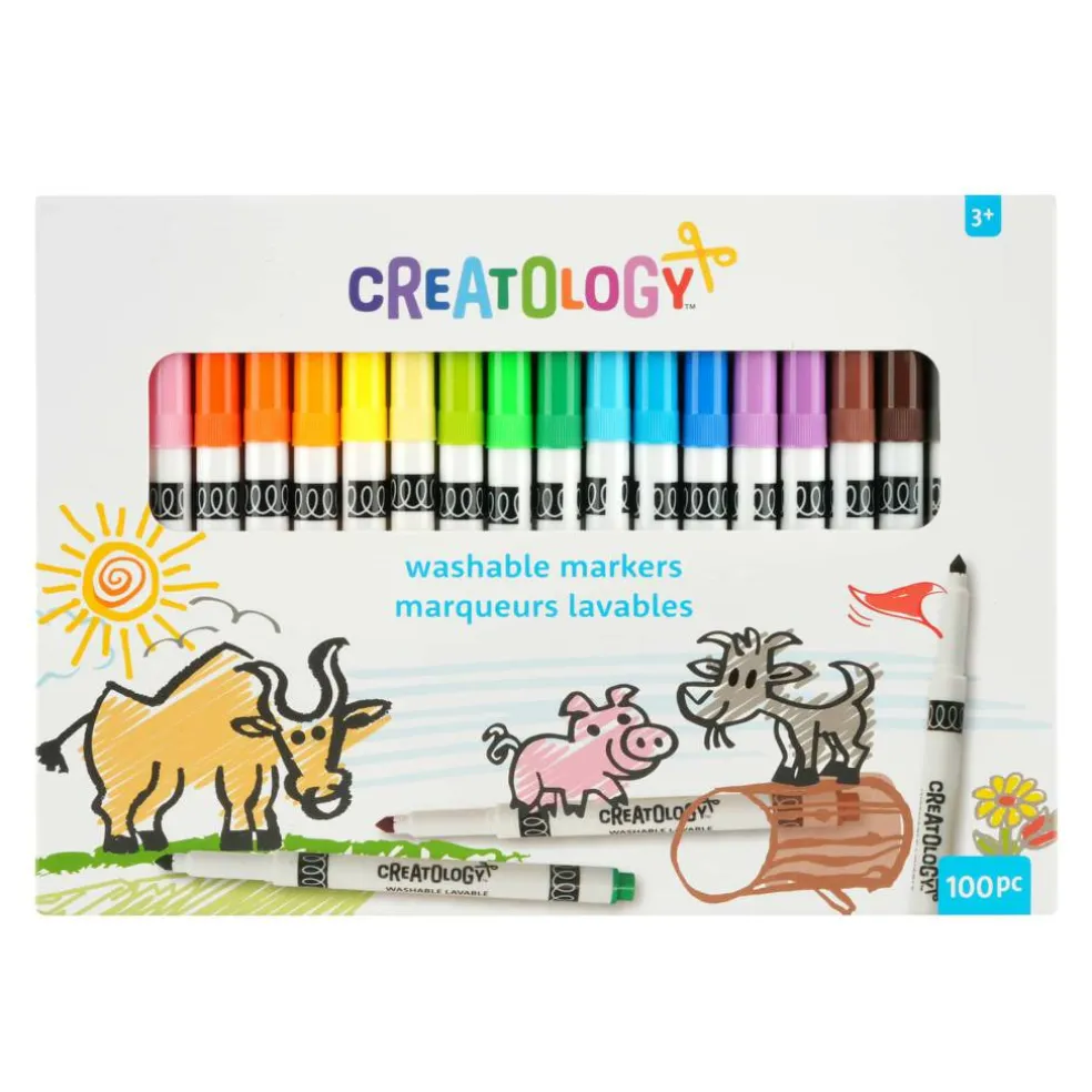 100 Color Round Tip Washable Marker Set by Creatology™