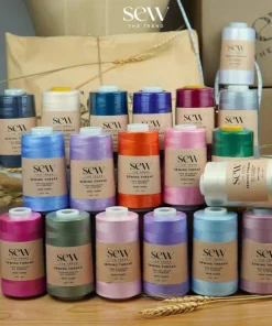 98 Colors All Purpose Thread Cone 6000 Yards, 4 Pack Sewing Thread for Machine & Hand, 40/2 Spun Polyester Serger Overlock Cone