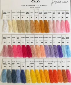 98 Colors All Purpose Thread Cone 6000 Yards, 4 Pack Sewing Thread for Machine & Hand, 40/2 Spun Polyester Serger Overlock Cone