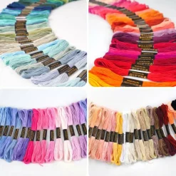 150 Color Skeins Rainbow Color Embroidery Floss，Cross Stitch Threads, Bracelet Yarn, Craft Floss