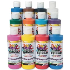 Color Splash!® 12 Color Liquid Tempera Paint Set, 8oz.