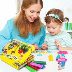32 Colors Polymer Clay Kits, Oven Bake Clay Model Clay, Safe and Non-Toxic DIY Modeling Clay, Sculpting Clay Tools and Accessories,Ideal Gift for Children, Adults and Artists