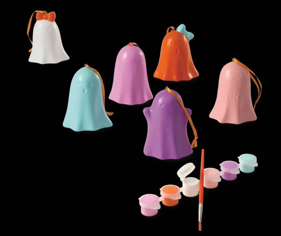 Color Your Own Ceramic Ghost Ornaments Kit by Creatology™