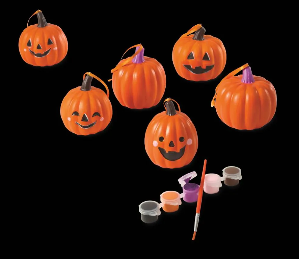 Color Your Own Ceramic Jack-o'-Lantern Ornaments Kit by Creatology™