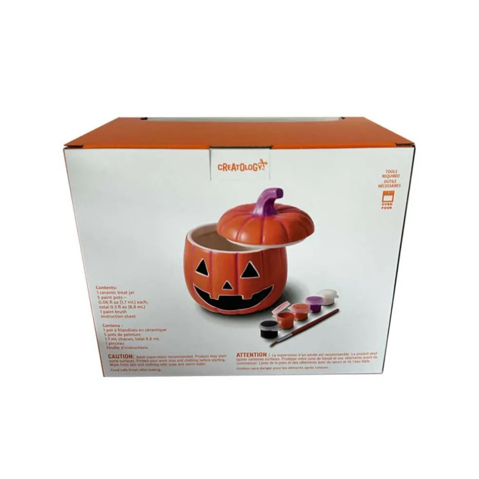 Color Your Own Ceramic Jack-o'-Lantern Treat Jar Kit by Creatology™