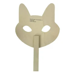 Color Your Own Wood Cat Halloween Mask by Creatology™