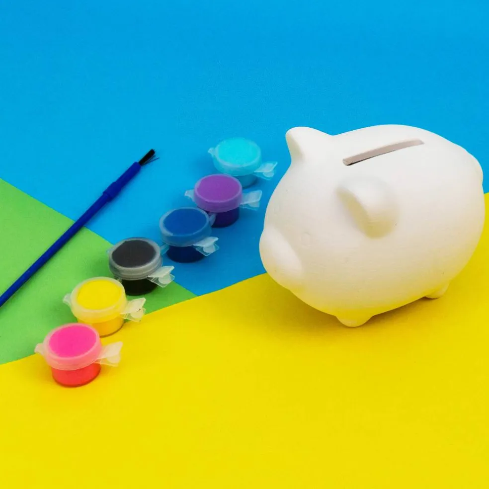 Color Zone® Paint Your Own Piggy Bank
