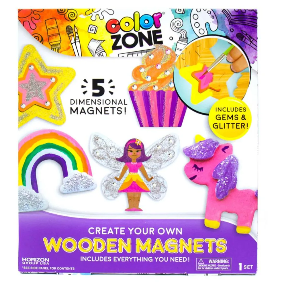 Color Zone® Paint Your Own Wooden Magnets
