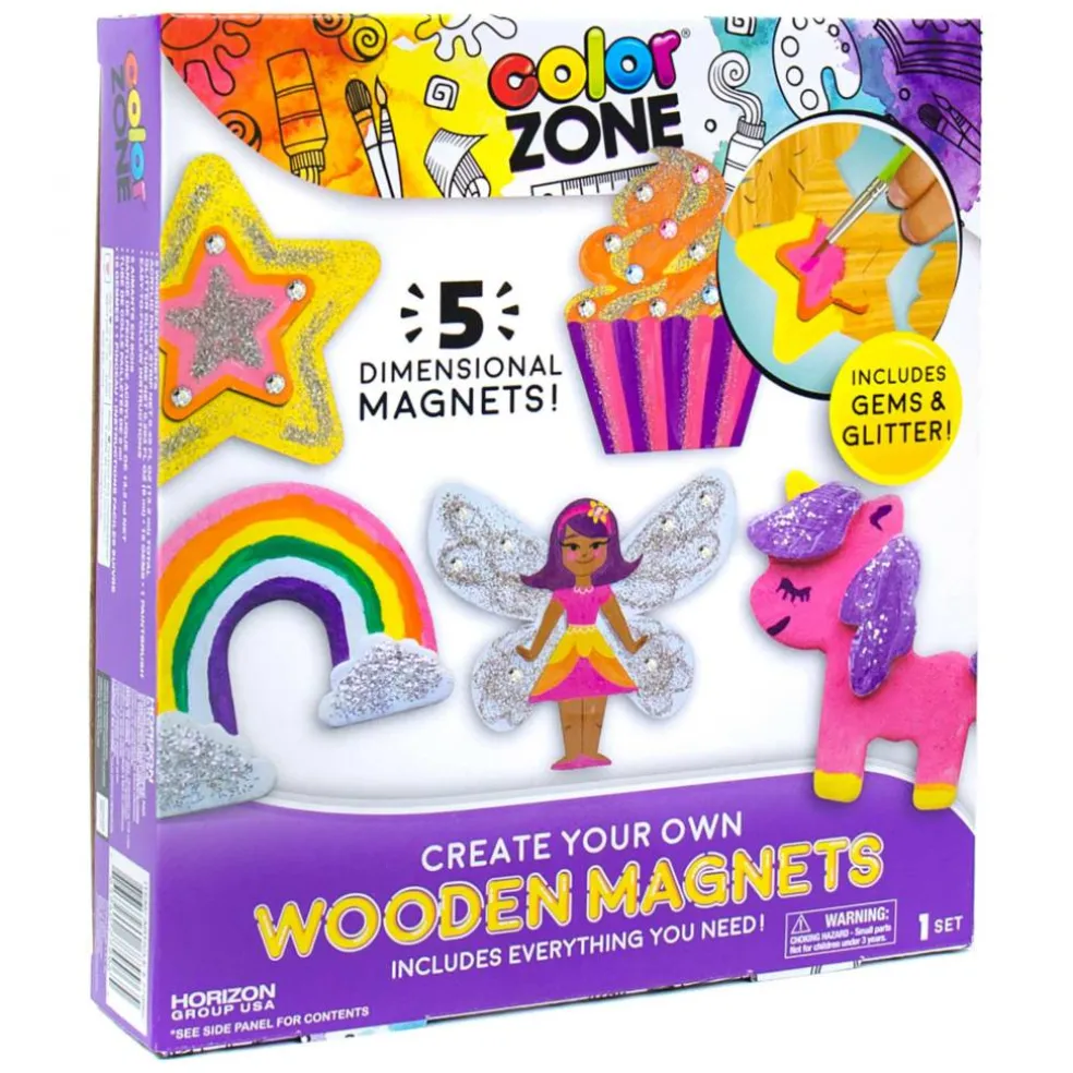 Color Zone® Paint Your Own Wooden Magnets