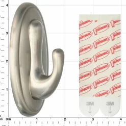 Command™ Brushed Nickel Decorative Hook