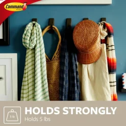 Command™ Large Decorative Metal Hook, Oil Rubbed Bronze