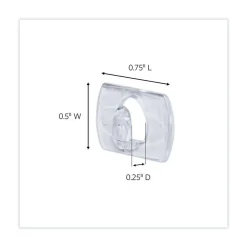 Command 0.15 lbs. Capacity Plastic Decorating Clips Hooks and Strips - Clear (40 Clips and 48 Strips/Pack)