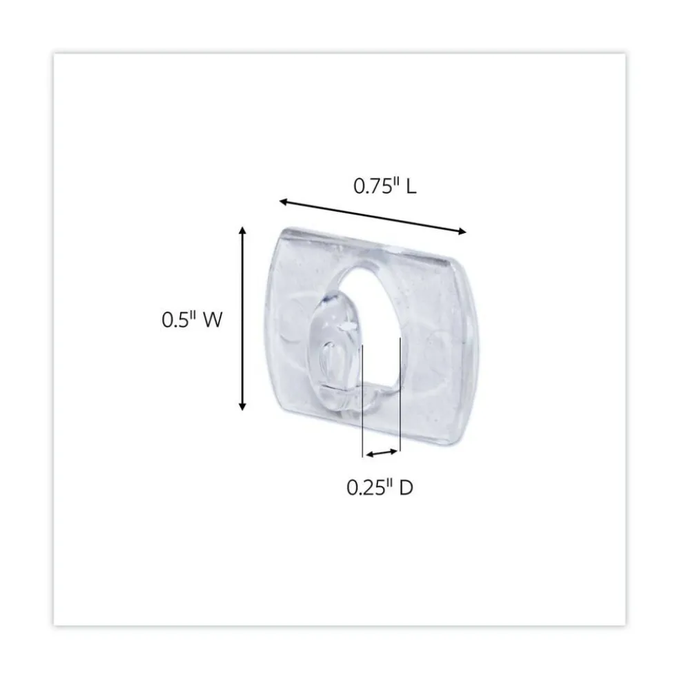 Command 0.15 lbs. Capacity Plastic Decorating Clips Hooks and Strips - Clear (40 Clips and 48 Strips/Pack)