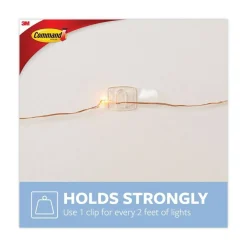Command 0.15 lbs. Capacity Plastic Decorating Clips Hooks and Strips - Clear (40 Clips and 48 Strips/Pack)