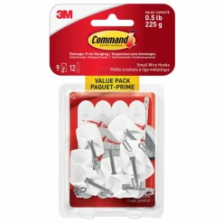 Command™ Small Wire Hooks, Clear