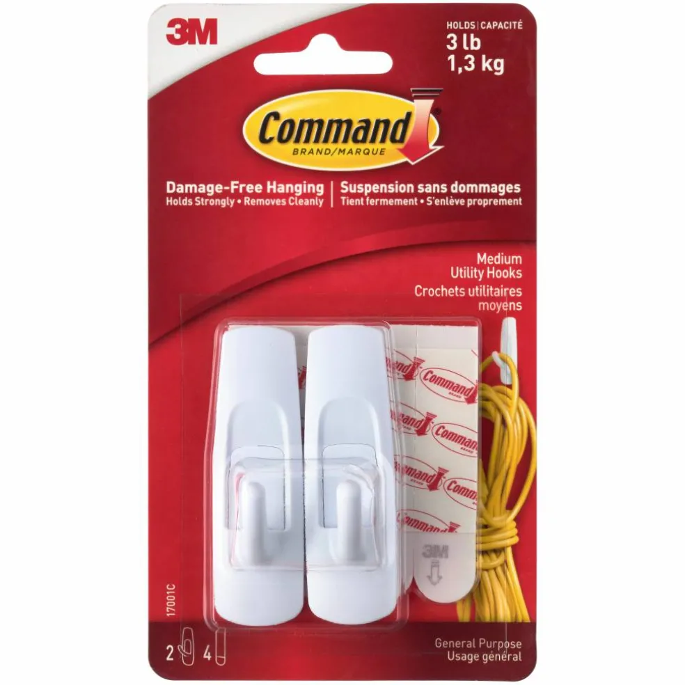 Command™ Utility Hooks, White