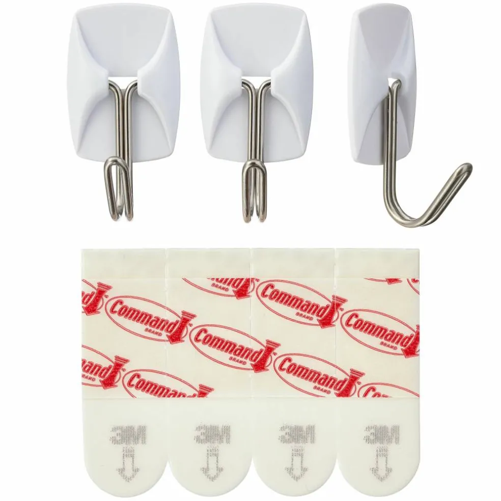 Command™ Wire Hooks, White