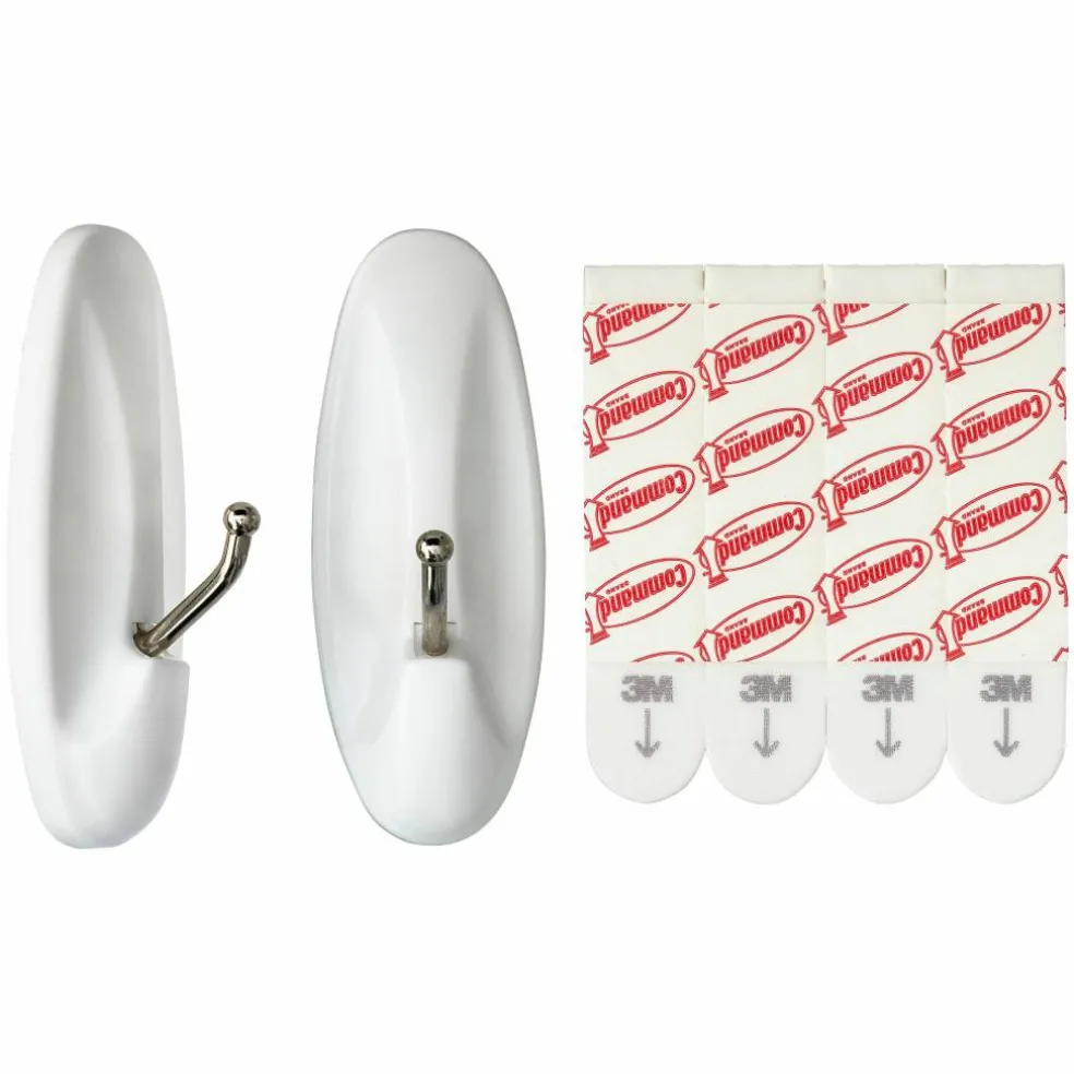 Command™ Wire Hooks, White