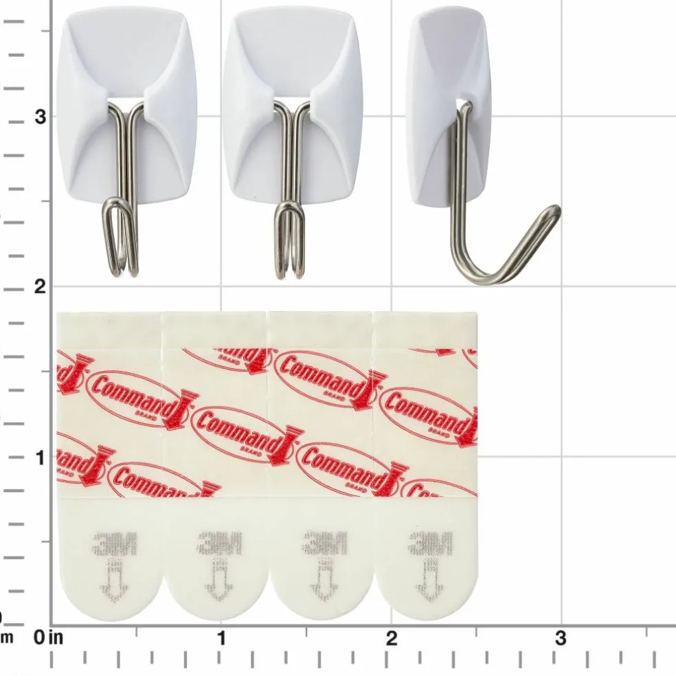 Command™ Wire Hooks, White