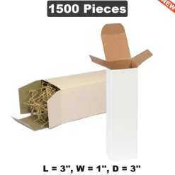 Compact Cardboard Box Ideal for Small Item Storage 3" x 1" x 3"