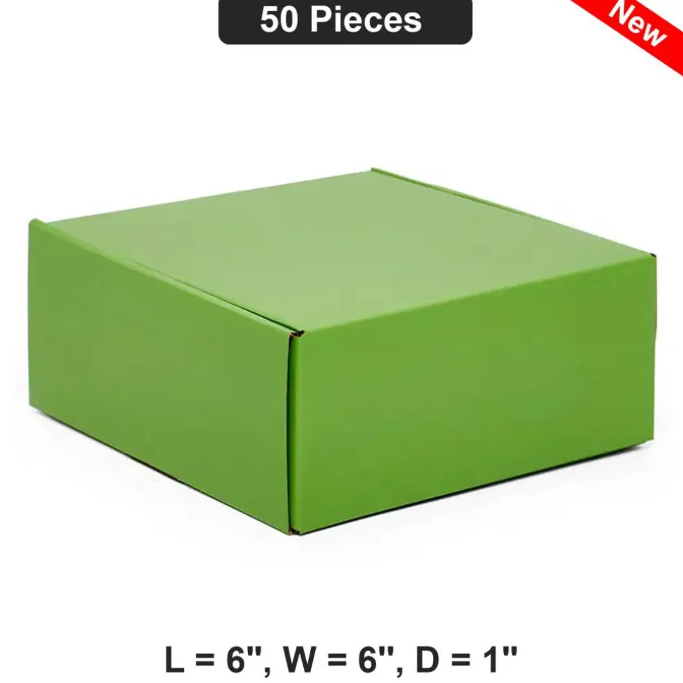 Compact Mailing Boxes Perfect Size 6" x 6" x 1" for Secure Shipping