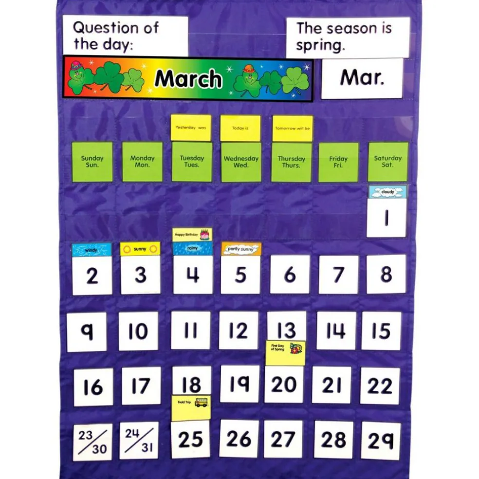 Complete Calendar and Weather Pocket Chart