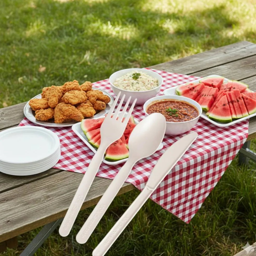Compostable Disposable Plant Based Cutlery Set (100 Sets)