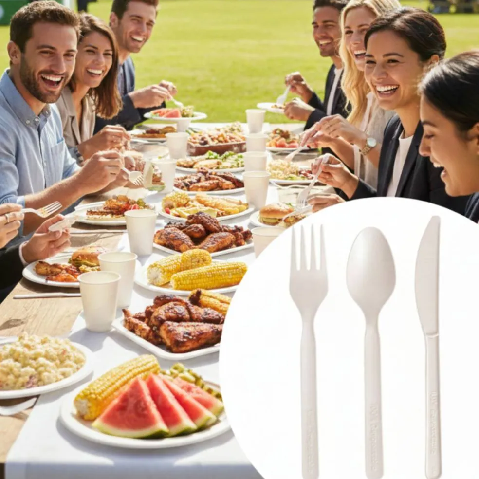 Compostable Disposable Plant Based Cutlery Set (100 Sets)