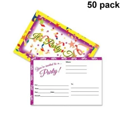 Confetti Party Postcard Invitations | Plastic wrapped 4 in x 6 in | Raheev®