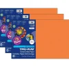 Construction Paper, Electric Orange, 12" x 18", 50 Sheets Per Pack, 3 Packs