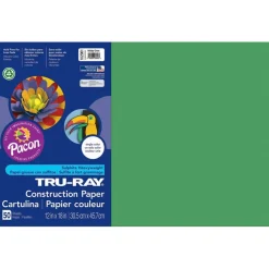 Construction Paper, Holiday Green, 12" x 18", 50 Sheets
