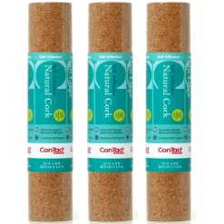 Con-Tact® Brand 12" x 4ft. Natural Cork Adhesive Rolls, 3ct.