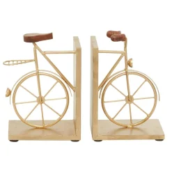9" Contemporary Bicycle Iron Bookend Set