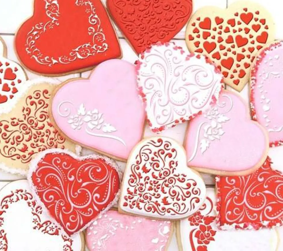 Contemporary Hearts Cookie Stencils | C351 by Designer Stencils |