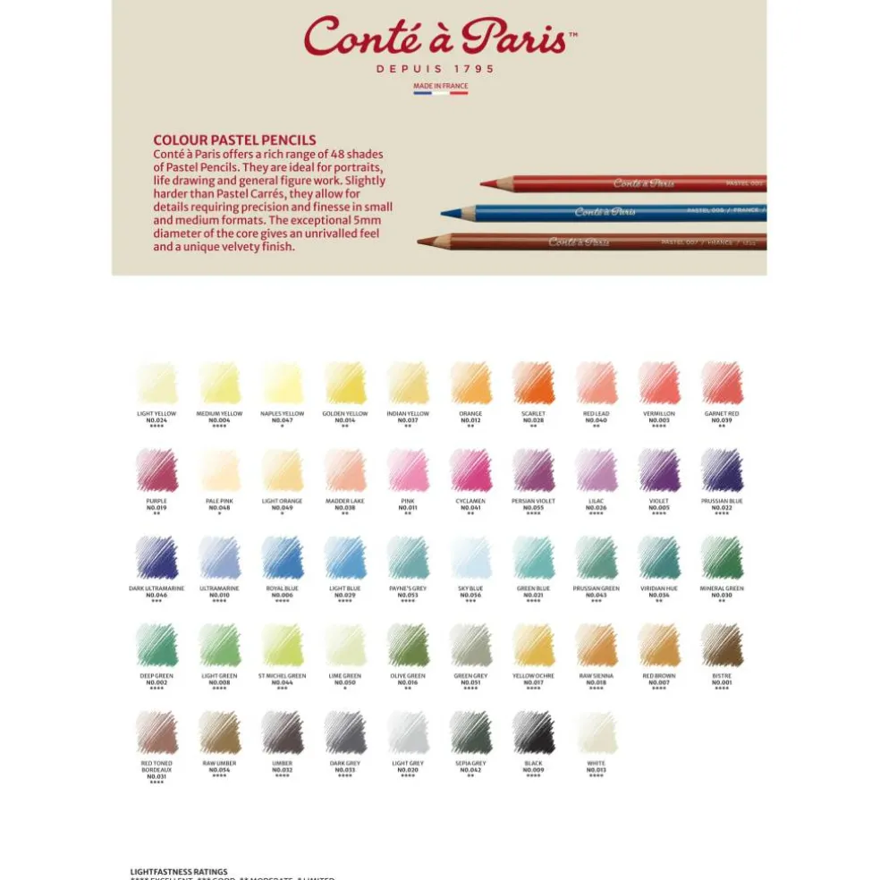 Conté à Paris™ Bright Hues Pastel Pencils, 6ct.