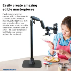 Cookie Decorator Projector Mount and Phone Holder by Arkon Mounts, Pink CDM2XMG5PK