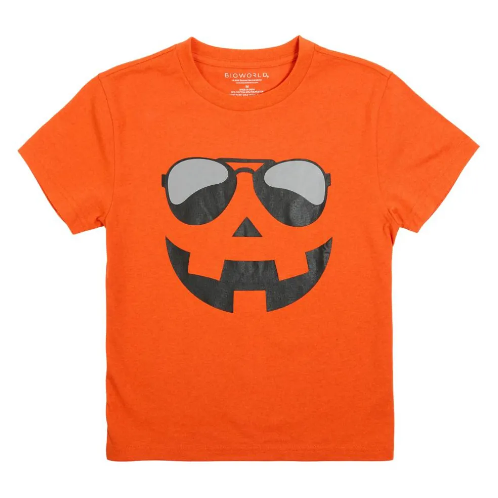 Cool Jack-o'-Lantern Face Youth T-Shirt