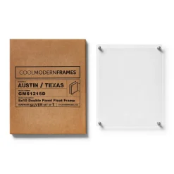 Cool Modern Frames Clear Acrylic Float Frame with Silver Hardware