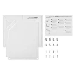 Cool Modern Frames Clear Acrylic Float Frame with Silver Hardware