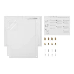 Cool Modern Frames Clear Acrylic Float Frame with Gold Hardware