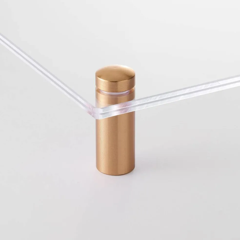 Cool Modern Frames Clear Acrylic Float Frame with Gold Hardware