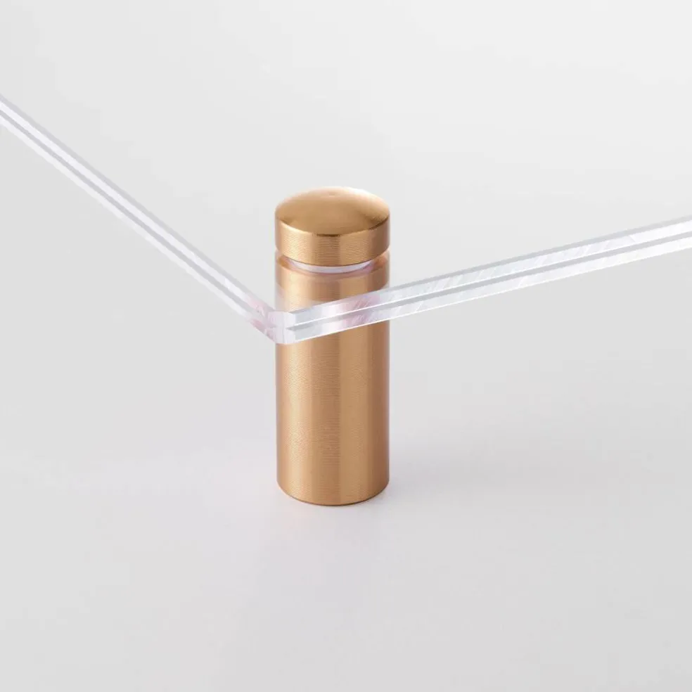 Cool Modern Frames Clear Acrylic Float Frame with Gold Hardware