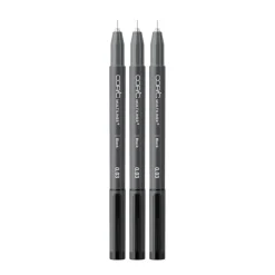 Copic® Multiliner+ 0.03mm Black Pens, 3ct.