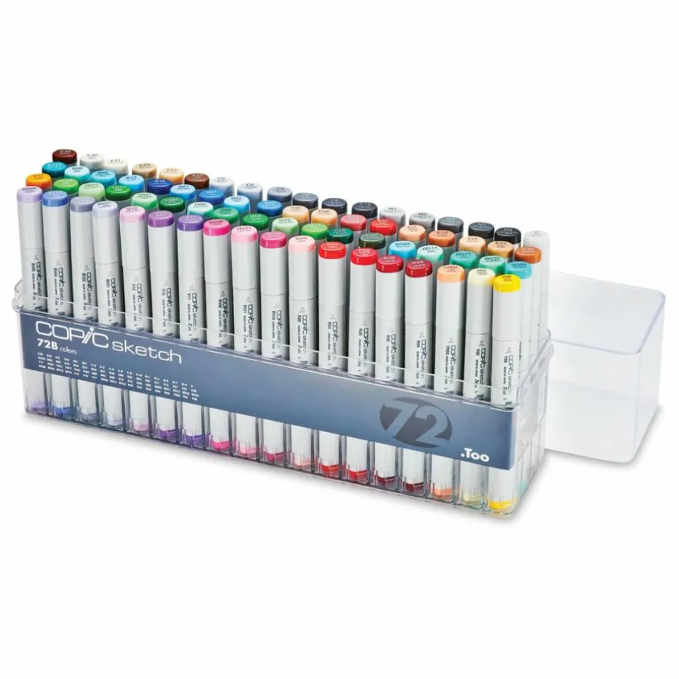 Copic Sketch Marker Set - Set of 72, Color Set B