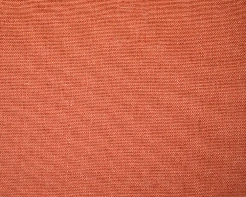 Coral Orange Linen Convington Slub Canvas Woven Fabric By the Yard